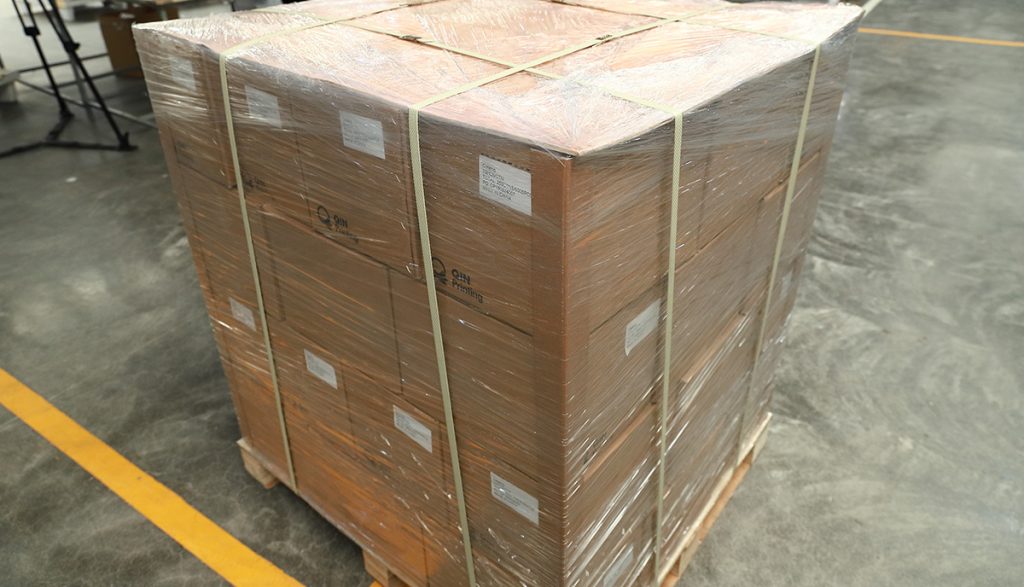 Pallet loading book cartons for transit