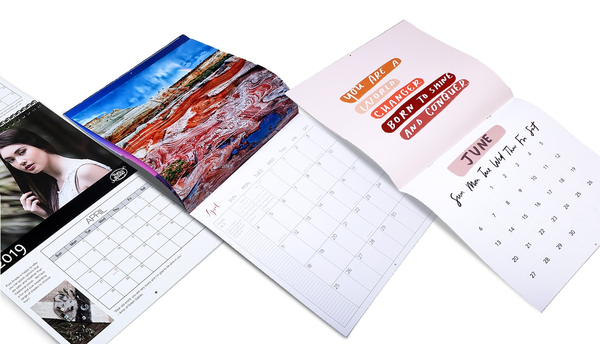 Styles of printed calendars