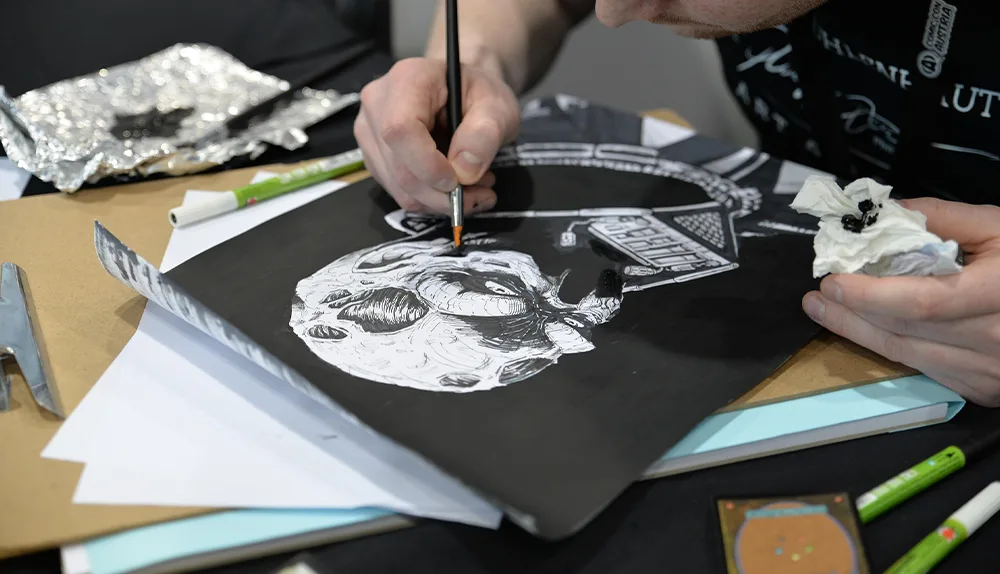 Traditional comic book art