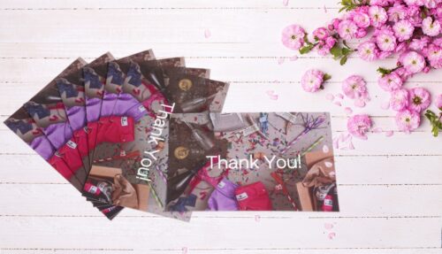 printed thank you card