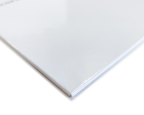 157 gsm art paper with gloss lamination wrapped on 2mm thickness grey board