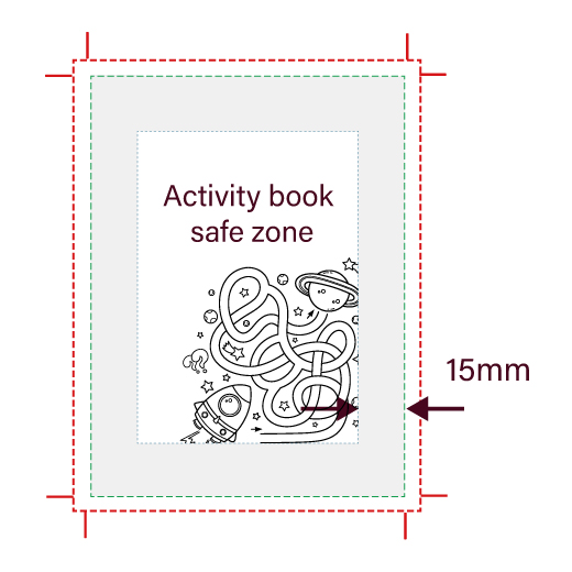 Activity book 15 mm margin