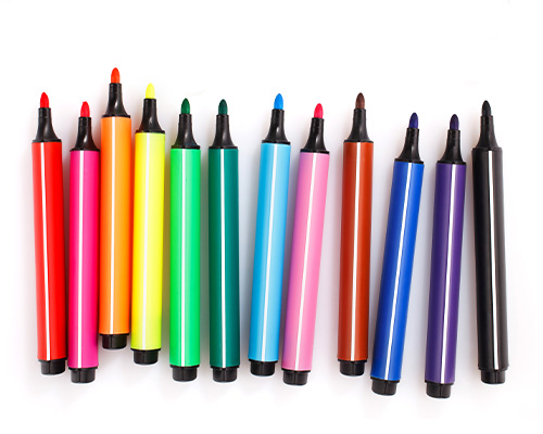 Colored marker pens