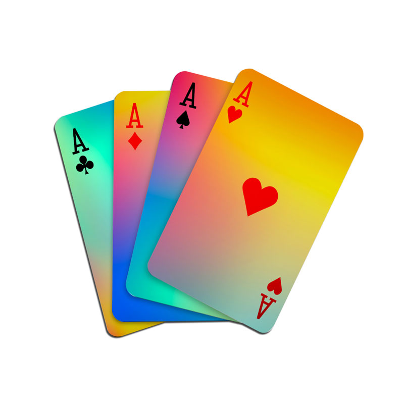 Custom holographic playing cards