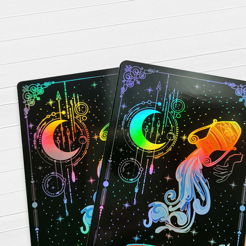 Custom holographic tarot cards