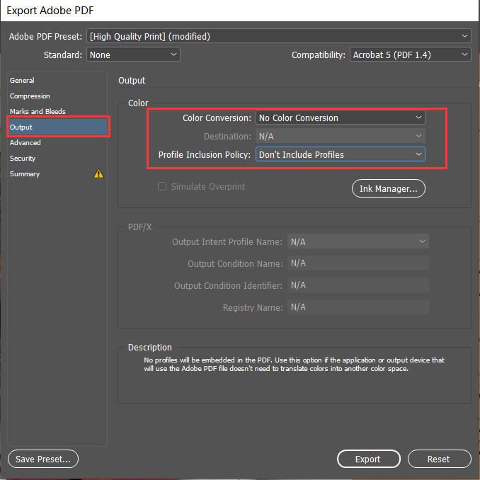 Creating a print ready PDF