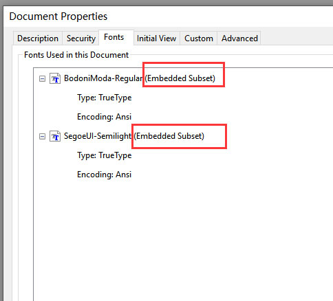 fonts embed
