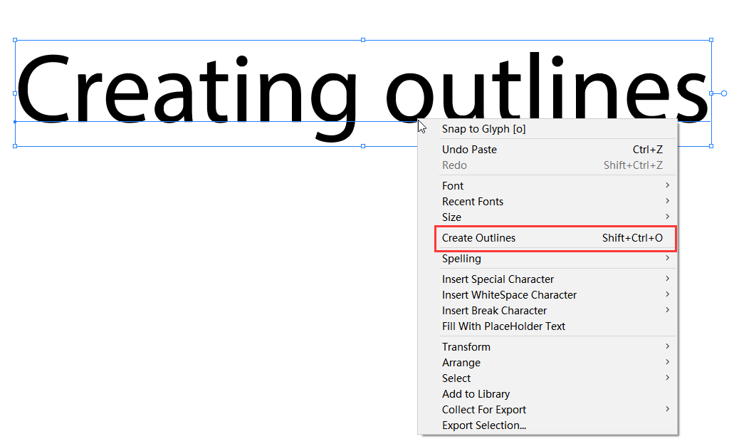 Creating outlines