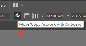 check Move Copy Artwork with Artboard