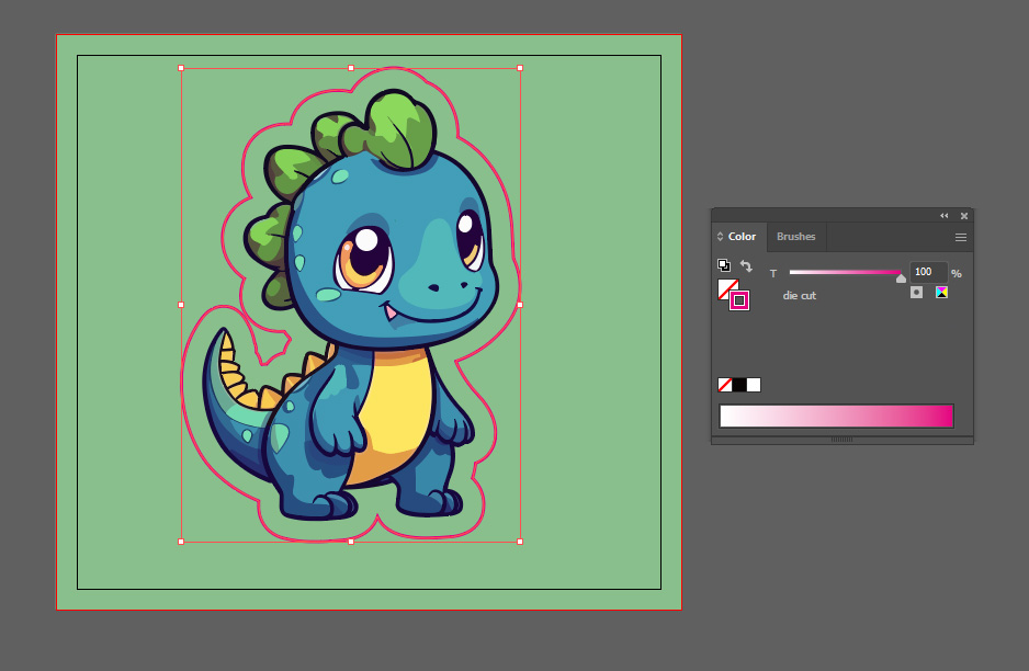 Create the die cut path