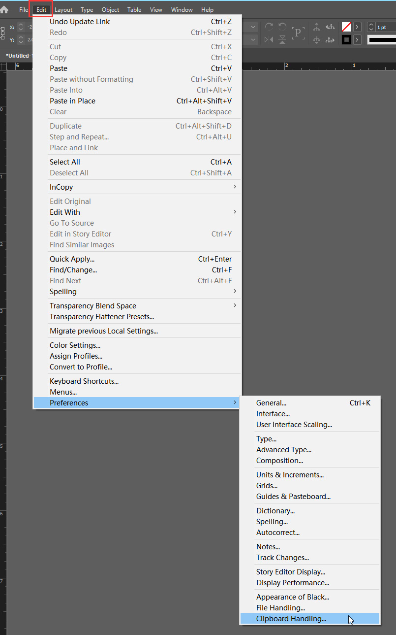 pasting Illustrator graphics into InDesign