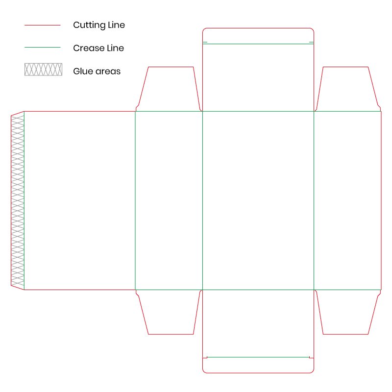 Custom Straight Tuck End Boxes dieline