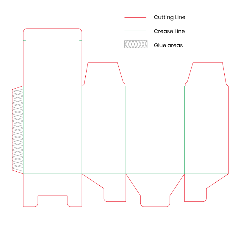 Tuck Top Snap Lock Bottom Box dieline