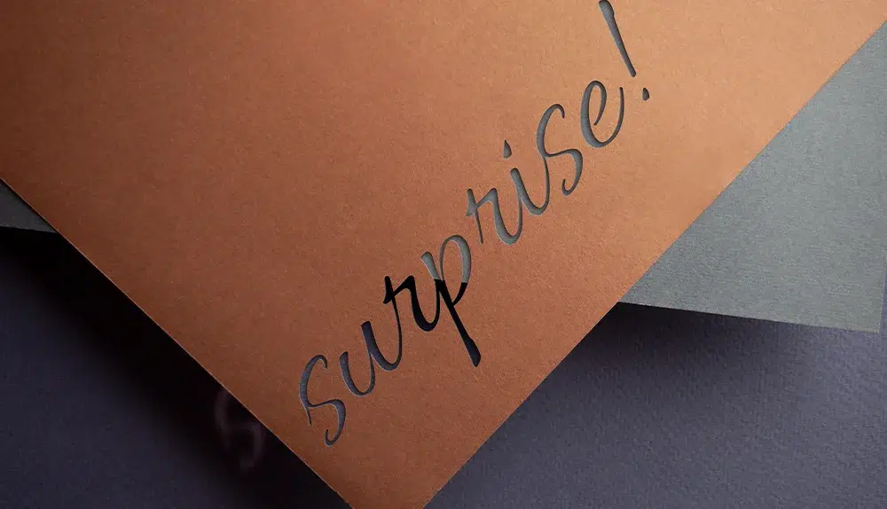 Use unexpected die-cuts