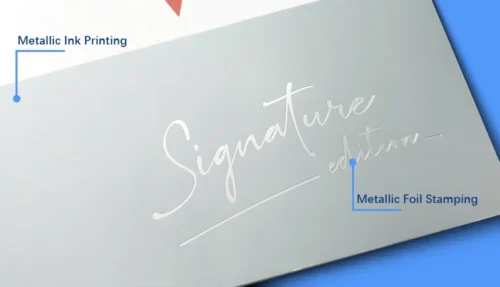 Metallic Ink Printing vs Metallic Foil Stamping