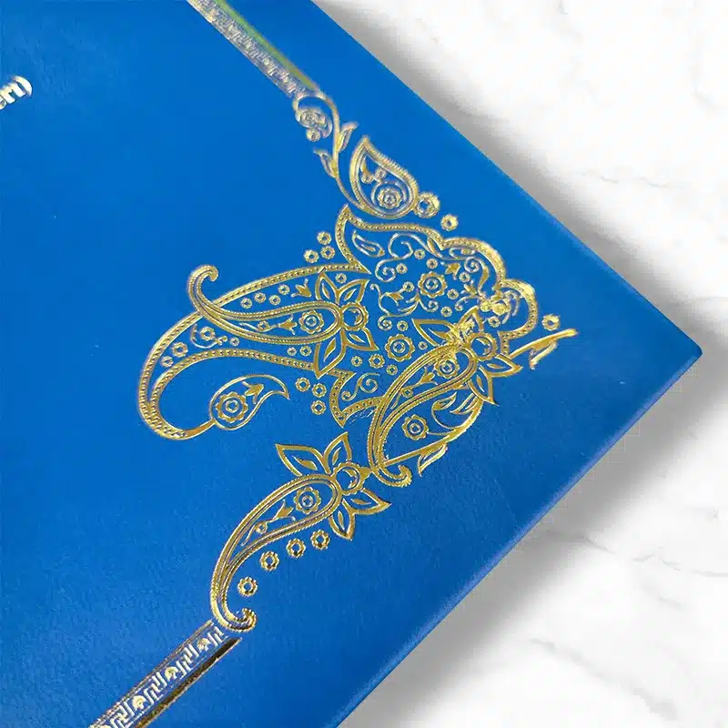 foil stamping leather bound book
