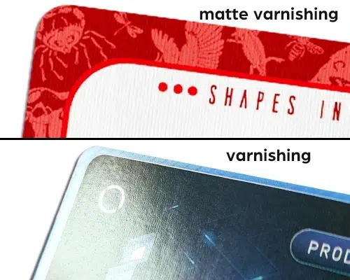 matte varnish and varnish