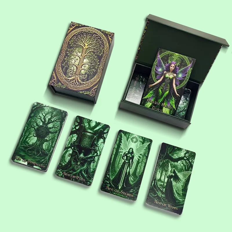 custom card deck with booklet and Magnetic rigid box