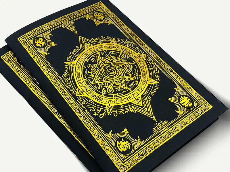foil stamping on black paper printing