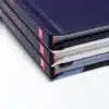 Close-up of hardcover art book binding corner