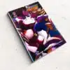 Closed hardcover anime comic book with custom printed cover