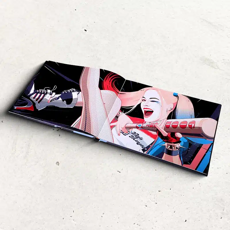 Hardcover comic-style art book printing