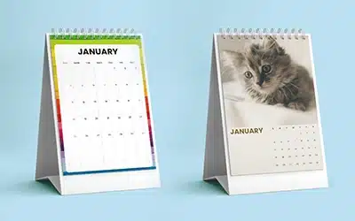 desk calendar printing menu icon