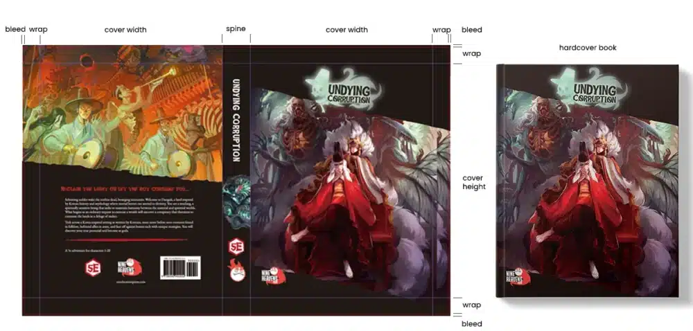 Hardcover book cover design
