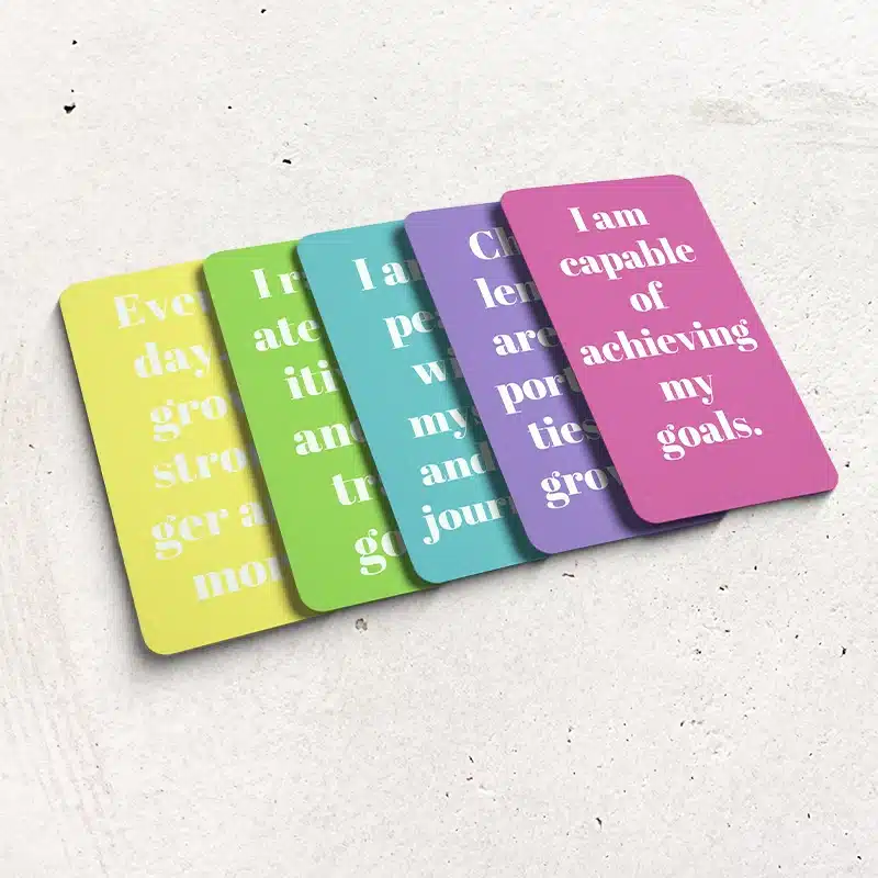 custom affirmation card deck printing