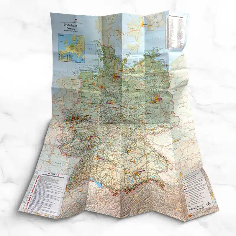 tourist guide map printing