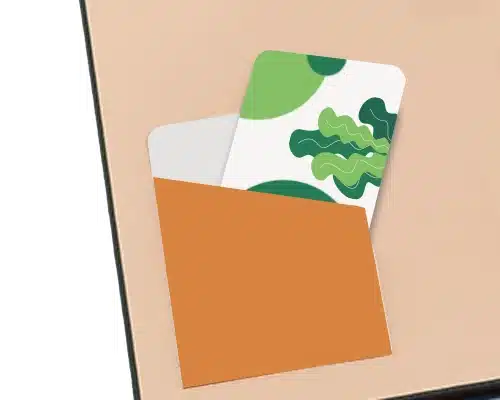 Business card pocket on the inside cover