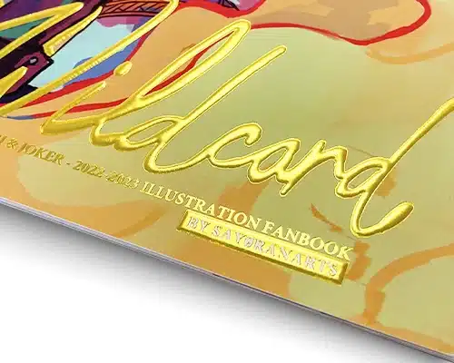 Foil stamping + embossing softcover book