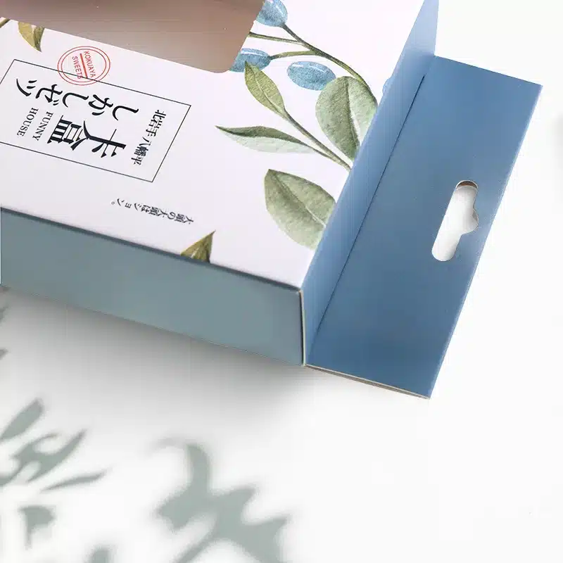 Fully Customizable Reverse Tuck End with Hang Tab Box Printing