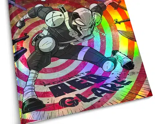 Holographic paper cover softcover book