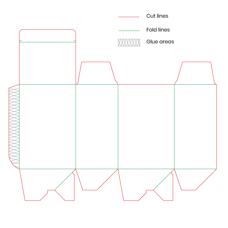 Tuck Top Auto Bottom Box dieline
