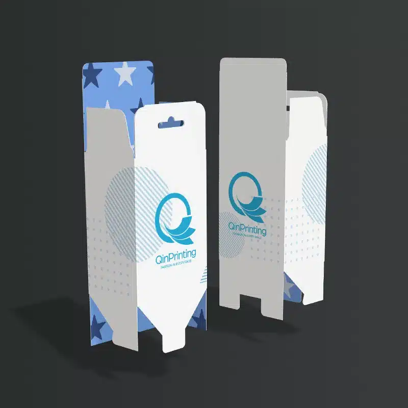 Tuck Top Snap Lock Bottom with Hang Tab Box Printing