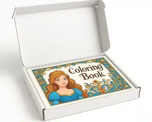 coloring book with mailer box