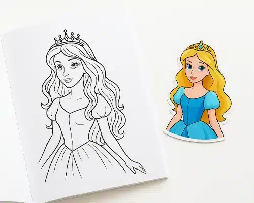 coloring book with reward stickers