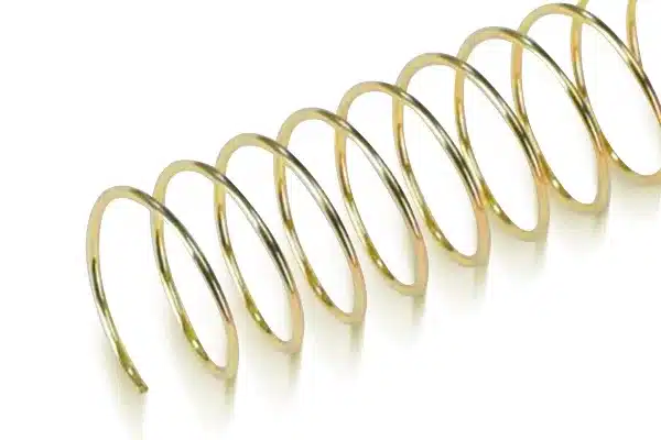 large gold metal coil