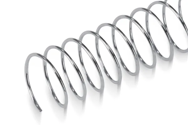 large silver metal coil