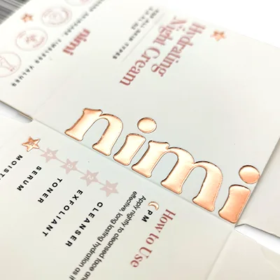 rose gold foil stamping box