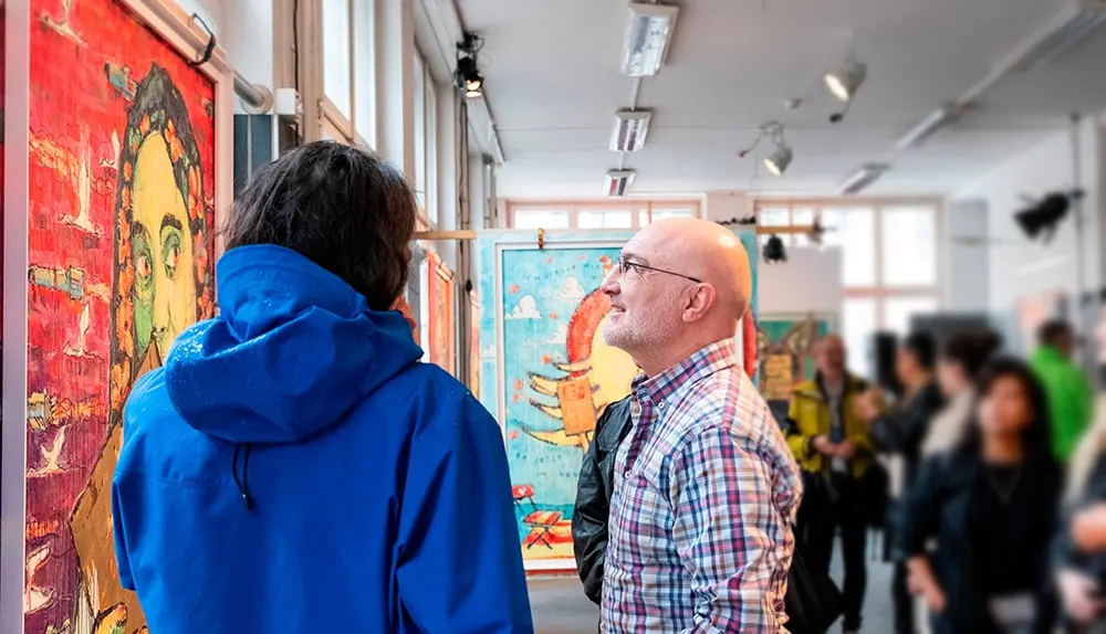 A Packed Gallery in Switzerland