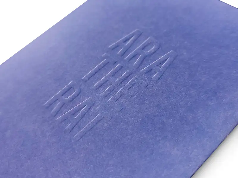 Blind embossing