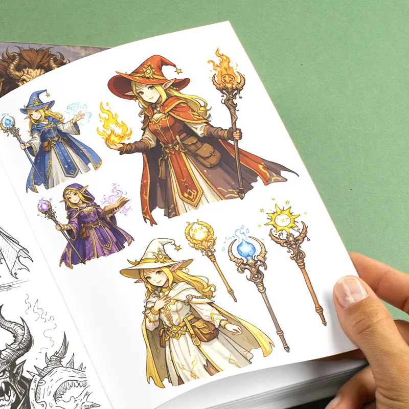 full color concept art book printing