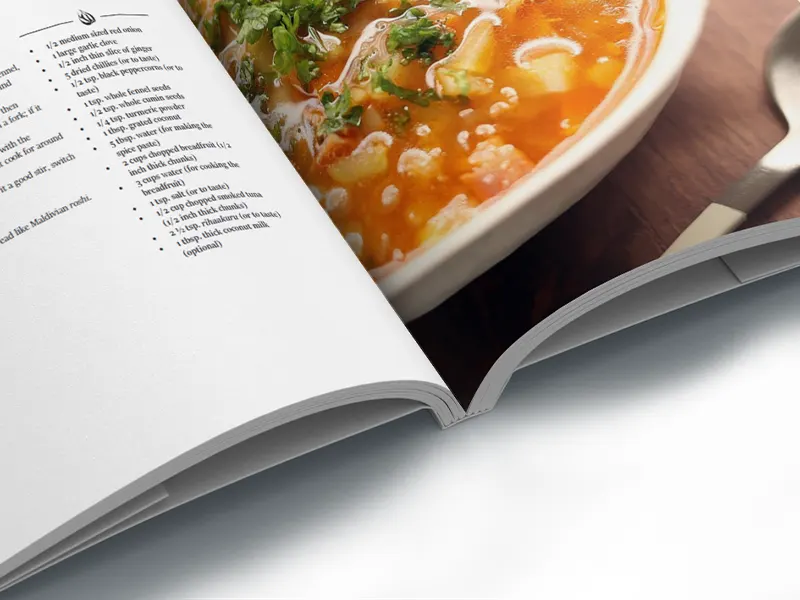 Smyth-sewn Perfect Binding Cookbook Printing