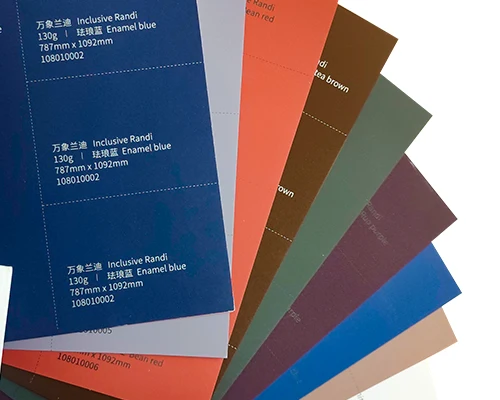 Soft-touch colored paper