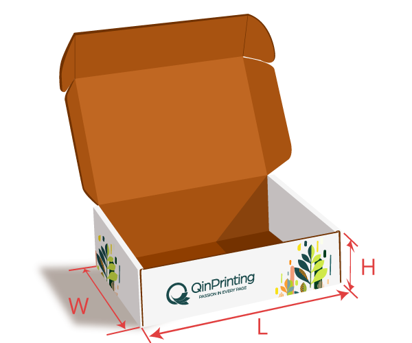 mailer box dimensions diagram