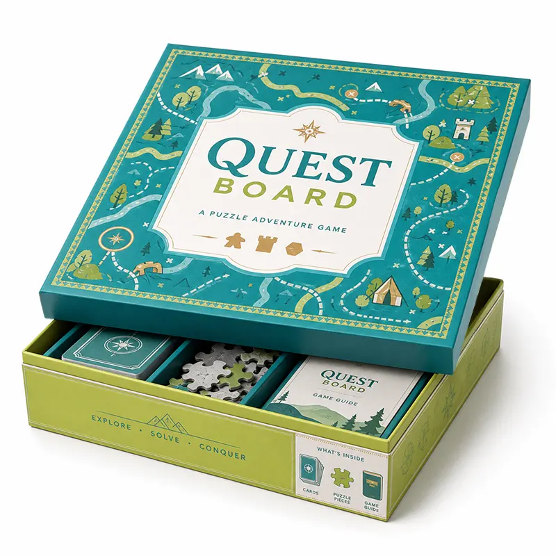 Board game and puzzle boxes