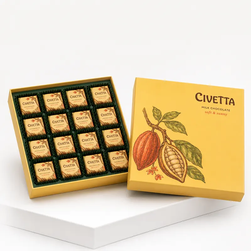 Premium custom chocolate gift box for holiday and corporate gifting