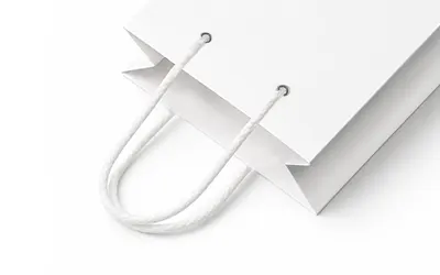 Cotton rope handles for custom paper bags